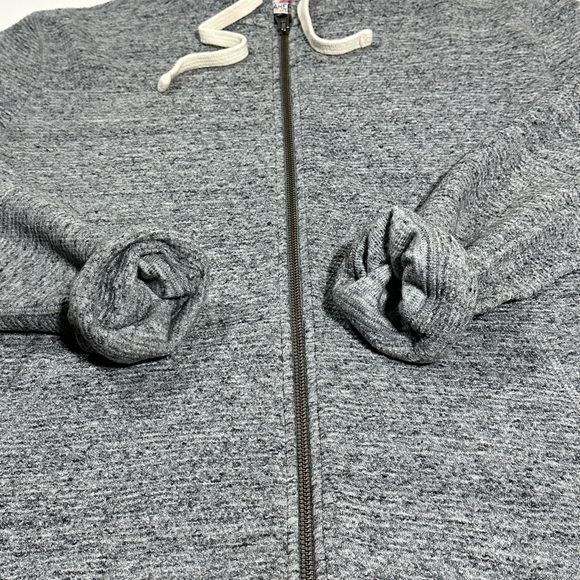 Men’s Faherty Waffle Zip Hoodie, Grey Storm Heather, Size Medium, MKS2305-GSH - Picture 4 of 11